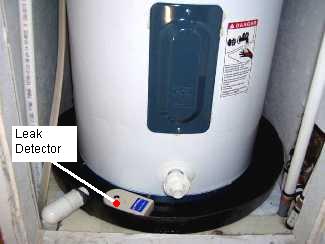 electric water heater leak alarm