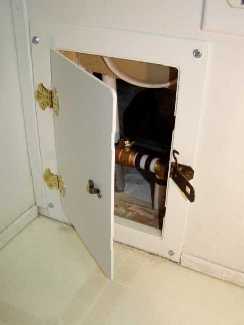 Water Heater access door