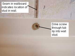 Instruction for Mobile Home Bath Tub Installation