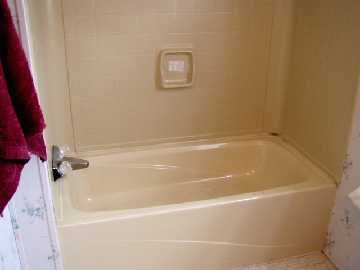 Finished New Mobile Home Bath Tub!