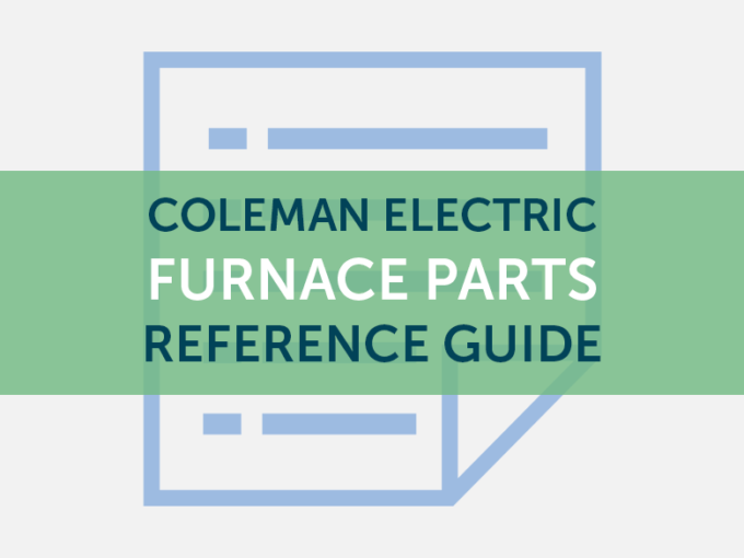 Coleman Electric Furnace Parts Quick Reference Guide Mobile Home Repair
