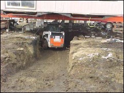 Dig Ramp Under Mobile Home For Basement