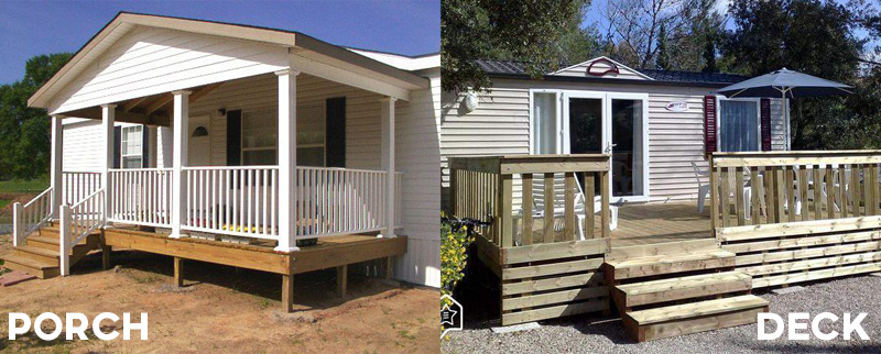 Mobile Home Porch vs Mobile Home Deck