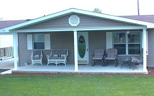 Simple Post Gable Mobile Home Porch